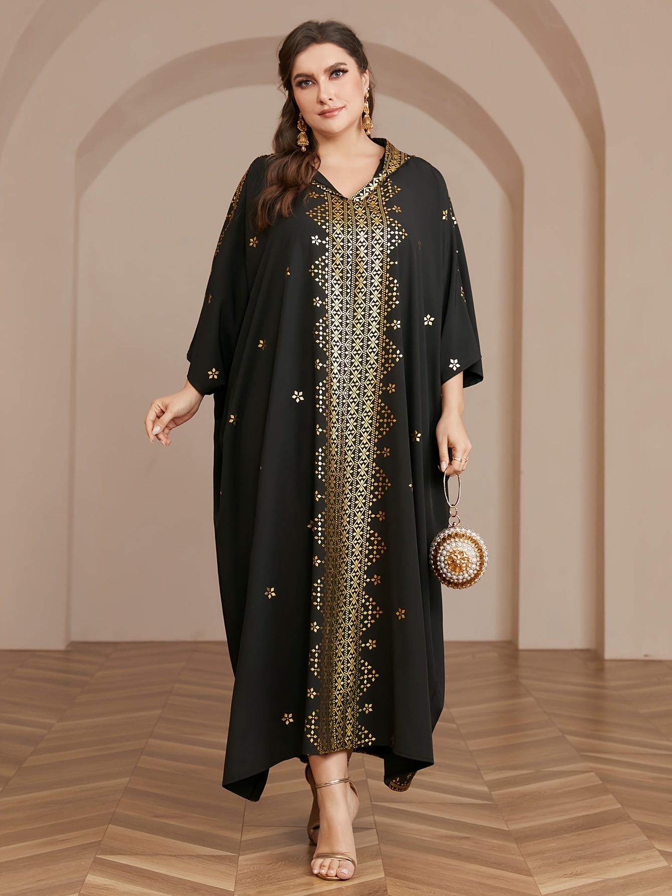 Fatima - Elegante Abaya met Bloemenprint