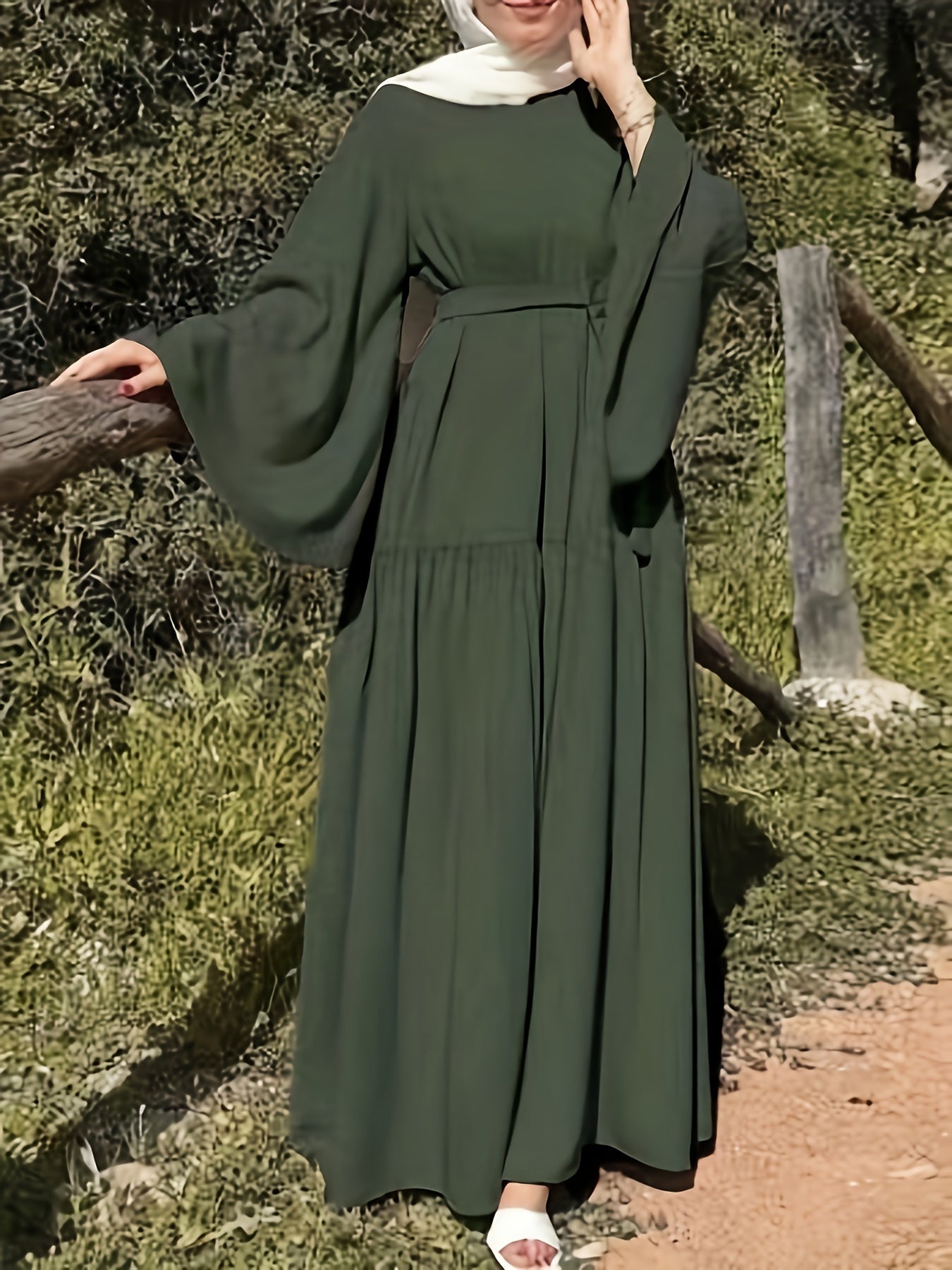 Sanne - Elegante Smokwerk Kaftan Abaya