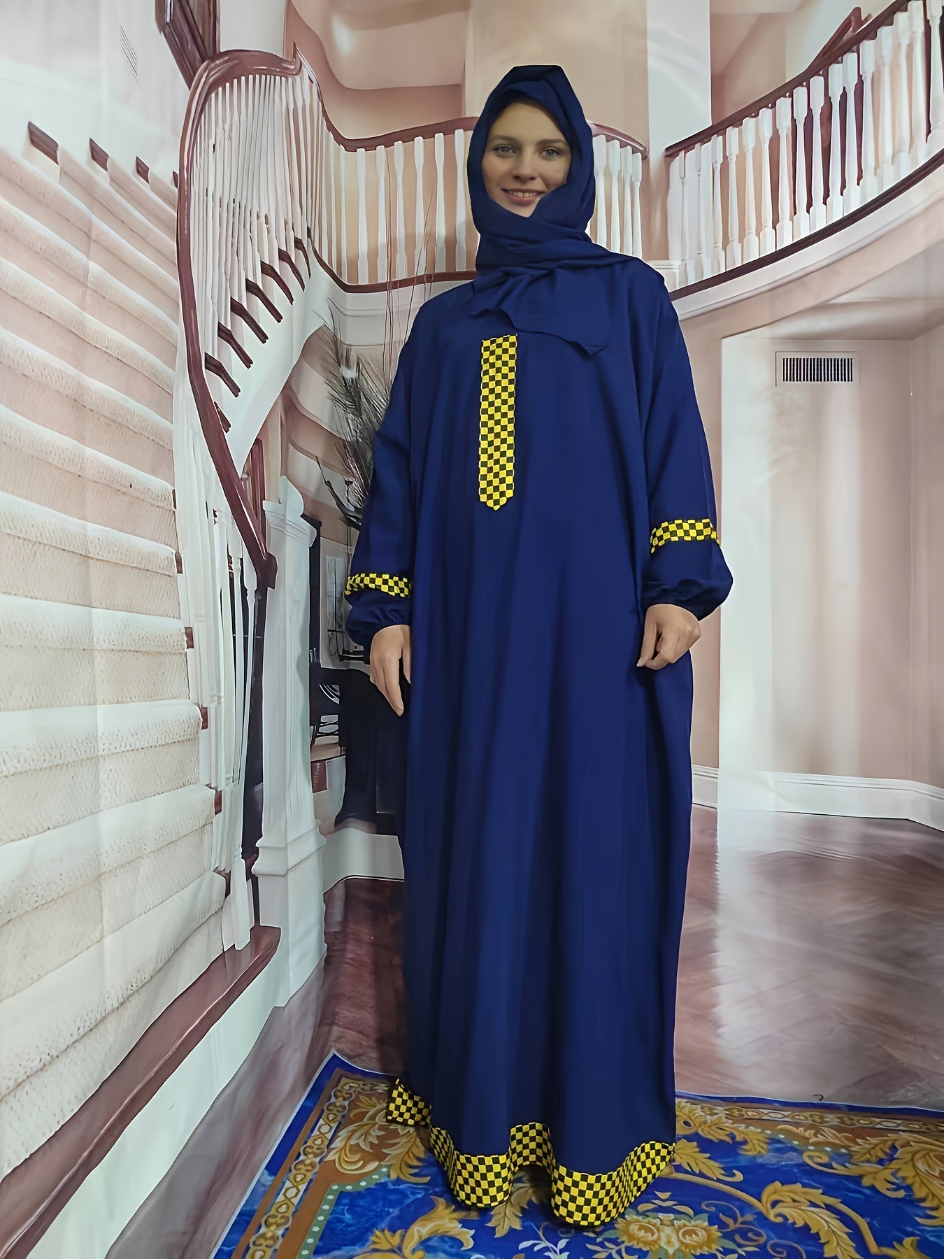 Sophie - Elegante Maxi Abaya met Ruitjes