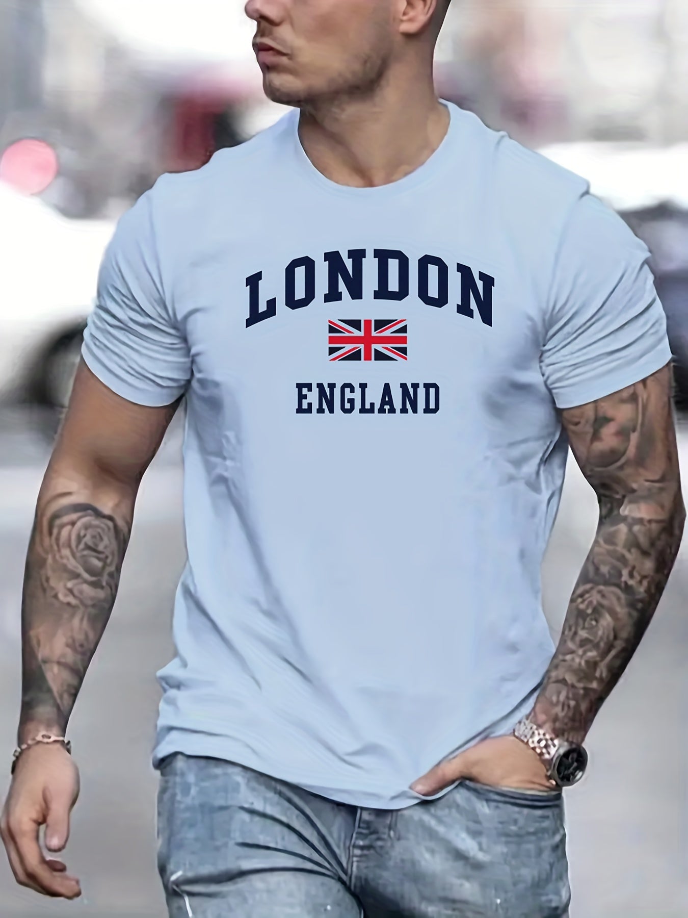 James - Heren T-Shirt met Londen Vlagmotief