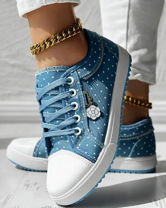 Camila - Polka Dot Sneakers met Veters