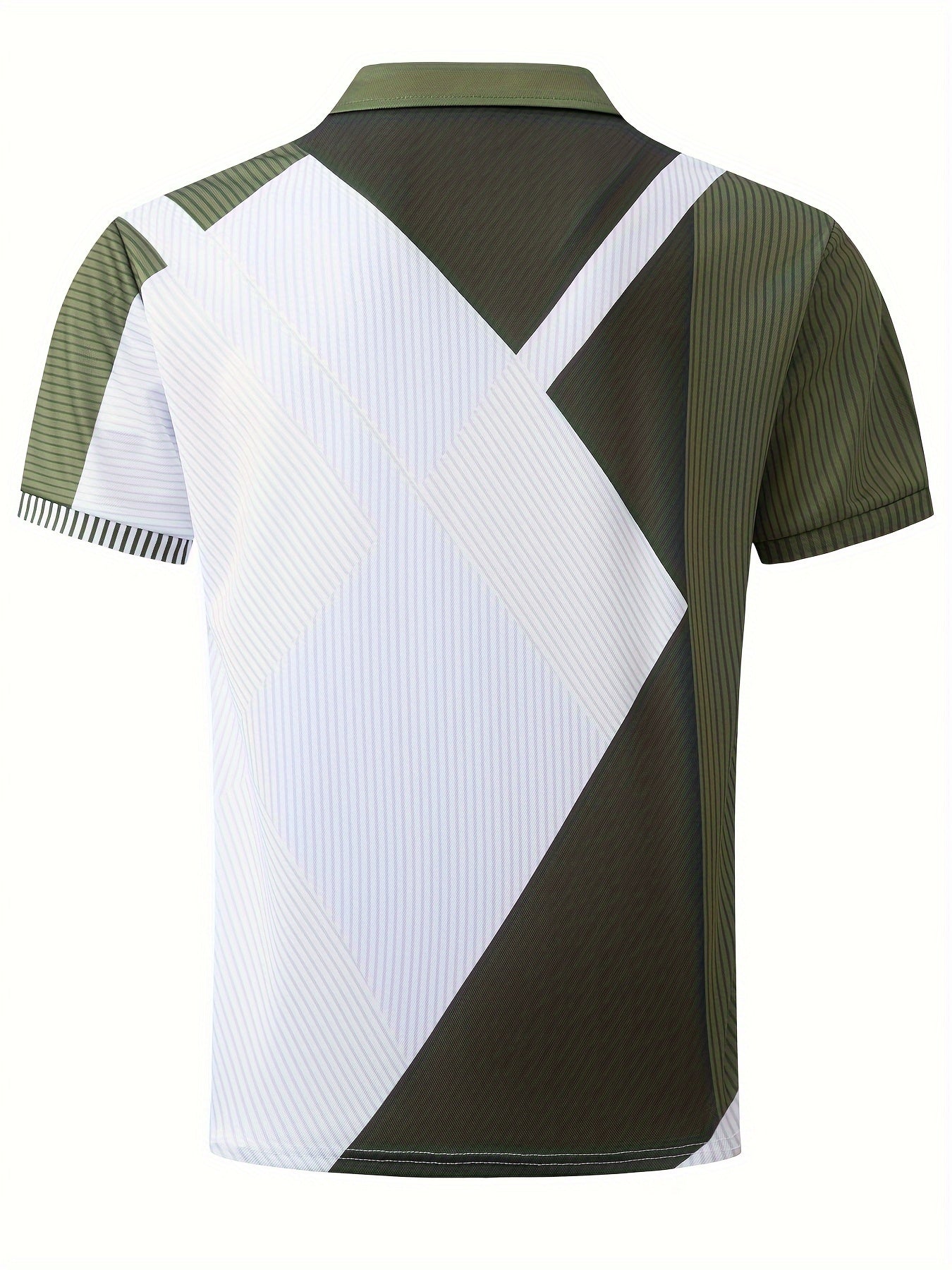 Norman - Ademend Regular Fit Color Block Golf Shirt