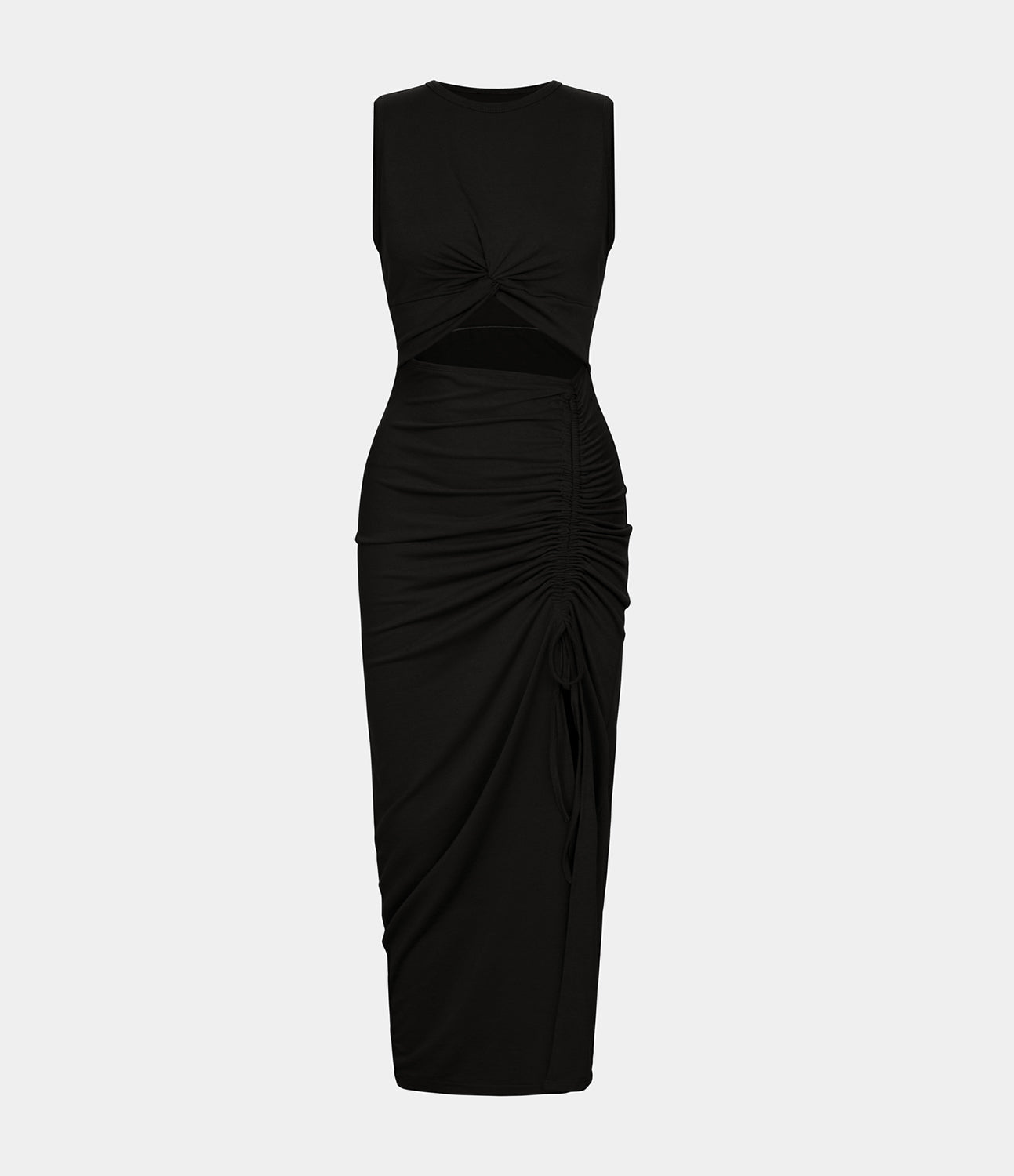 Josephine - Ronde Hals Bodycon Midi Jurk