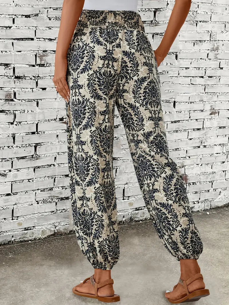 Leona - Boho Broek met Etnische Print