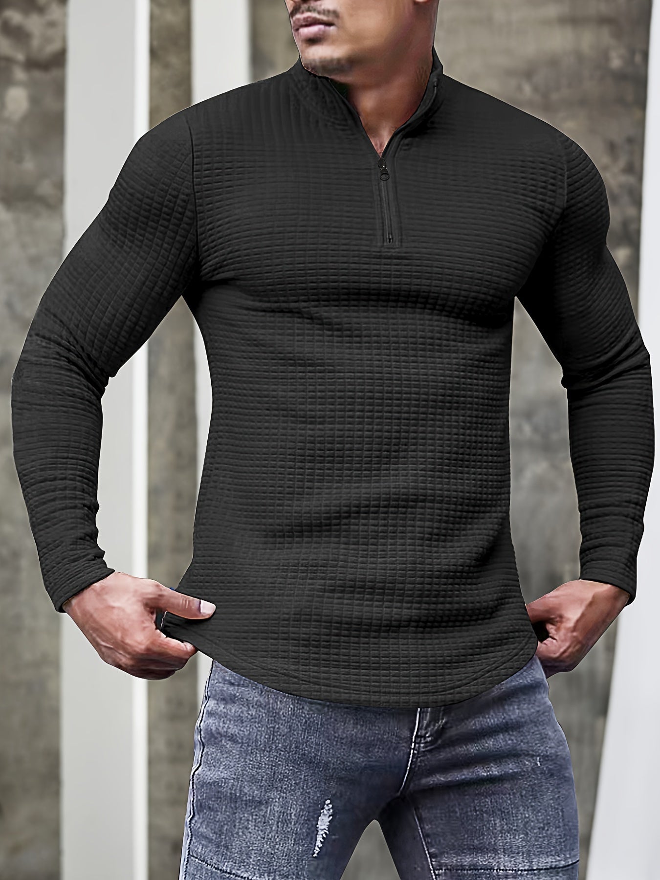 Glenn - Casual Sporttop met Opstaande Kraag