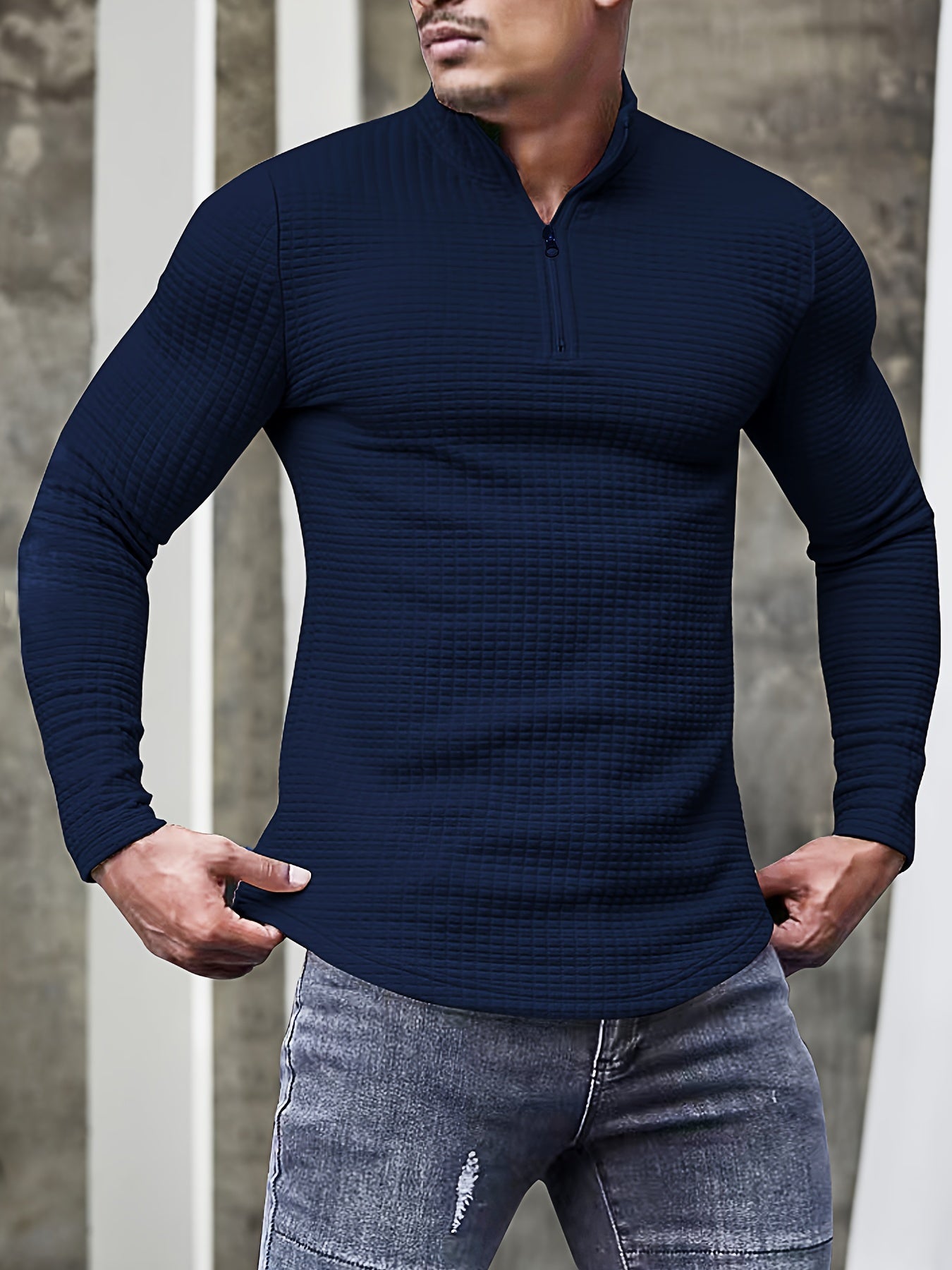 Glenn - Casual Sporttop met Opstaande Kraag