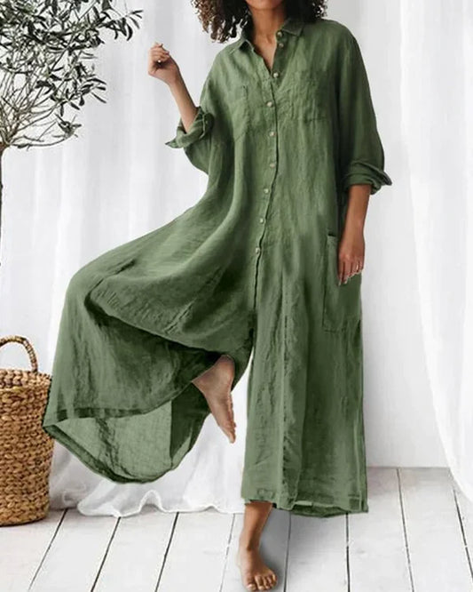 Fien - Stijlvolle Linnen Jumpsuit