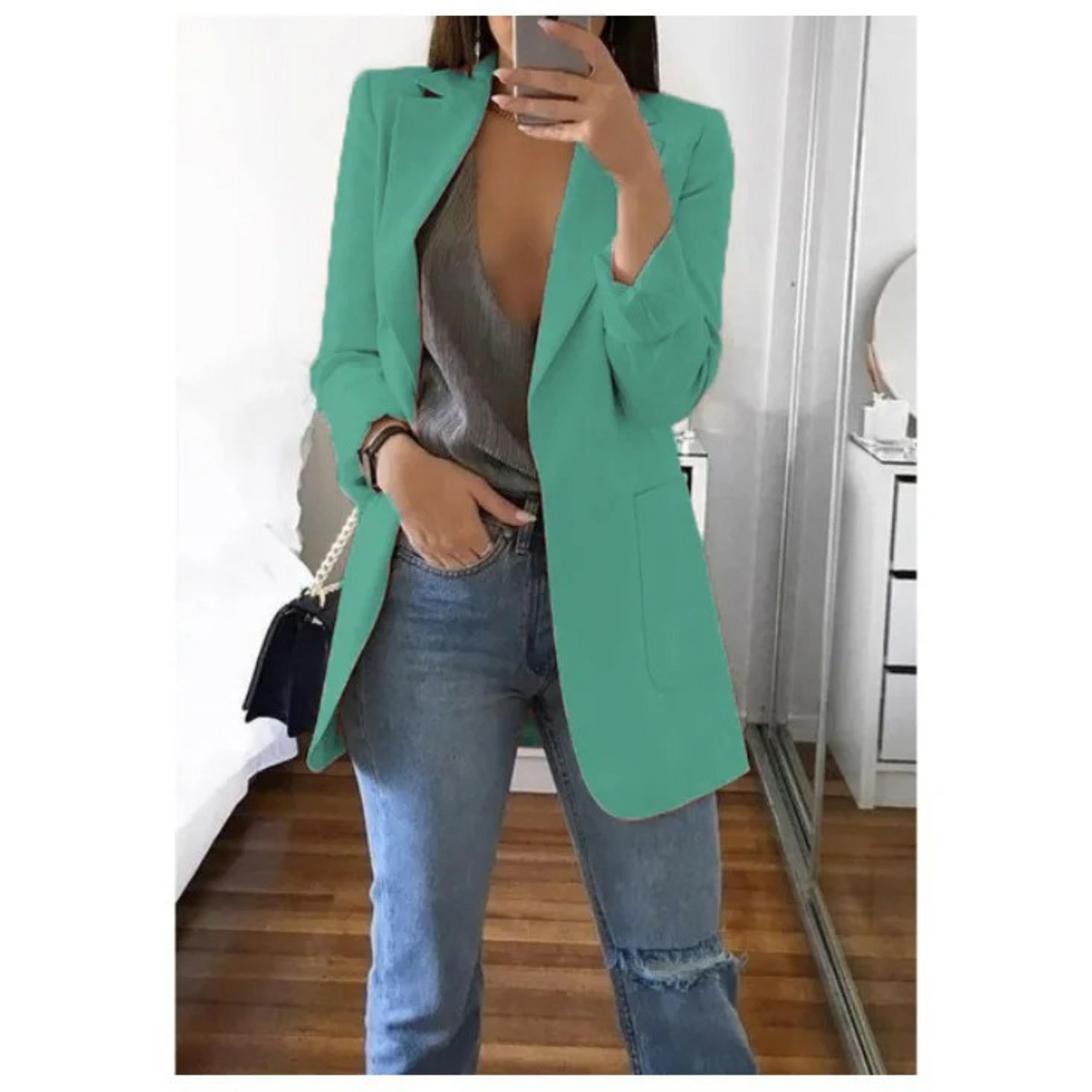 Annemie - Stijlvolle Lange Blazer