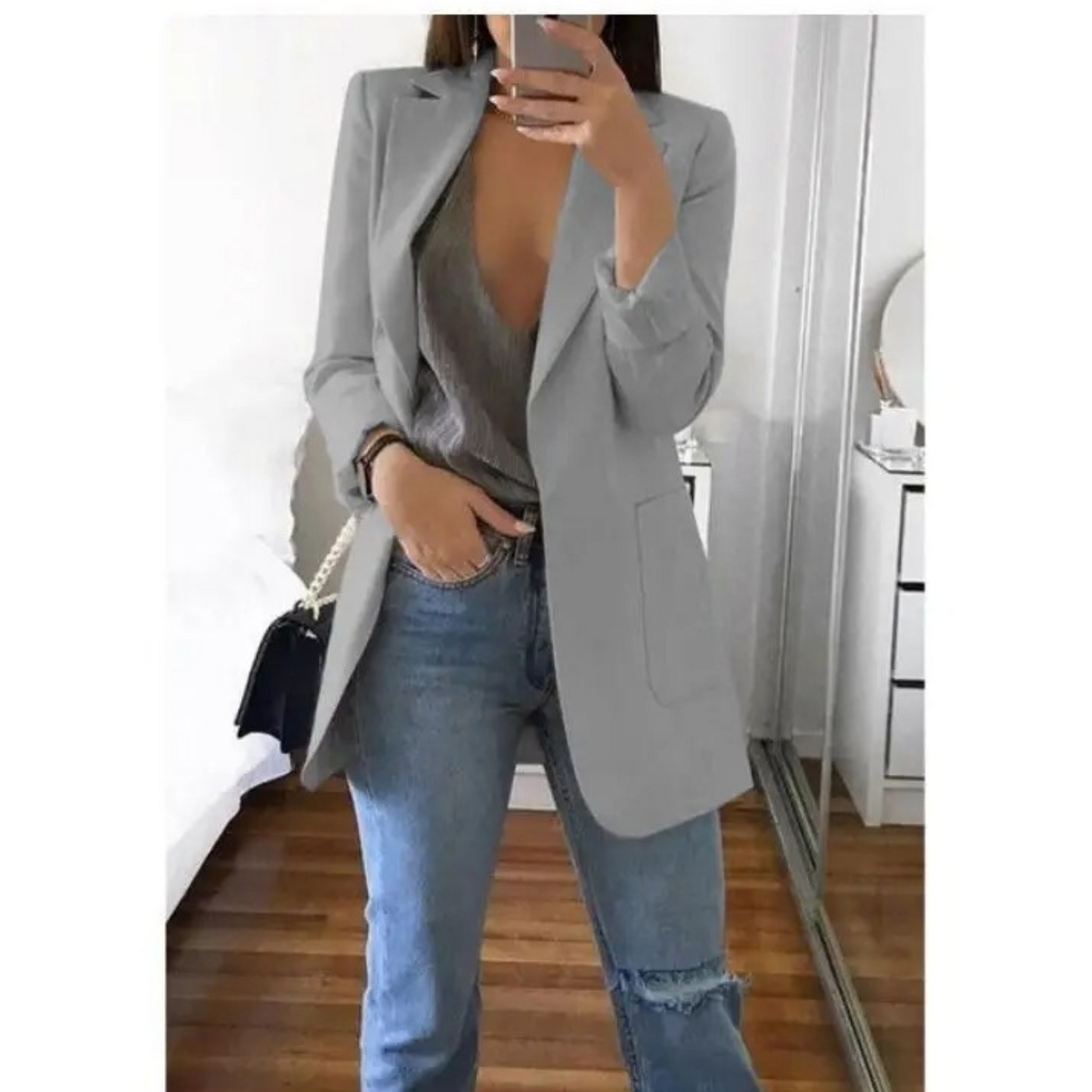 Annemie - Stijlvolle Lange Blazer