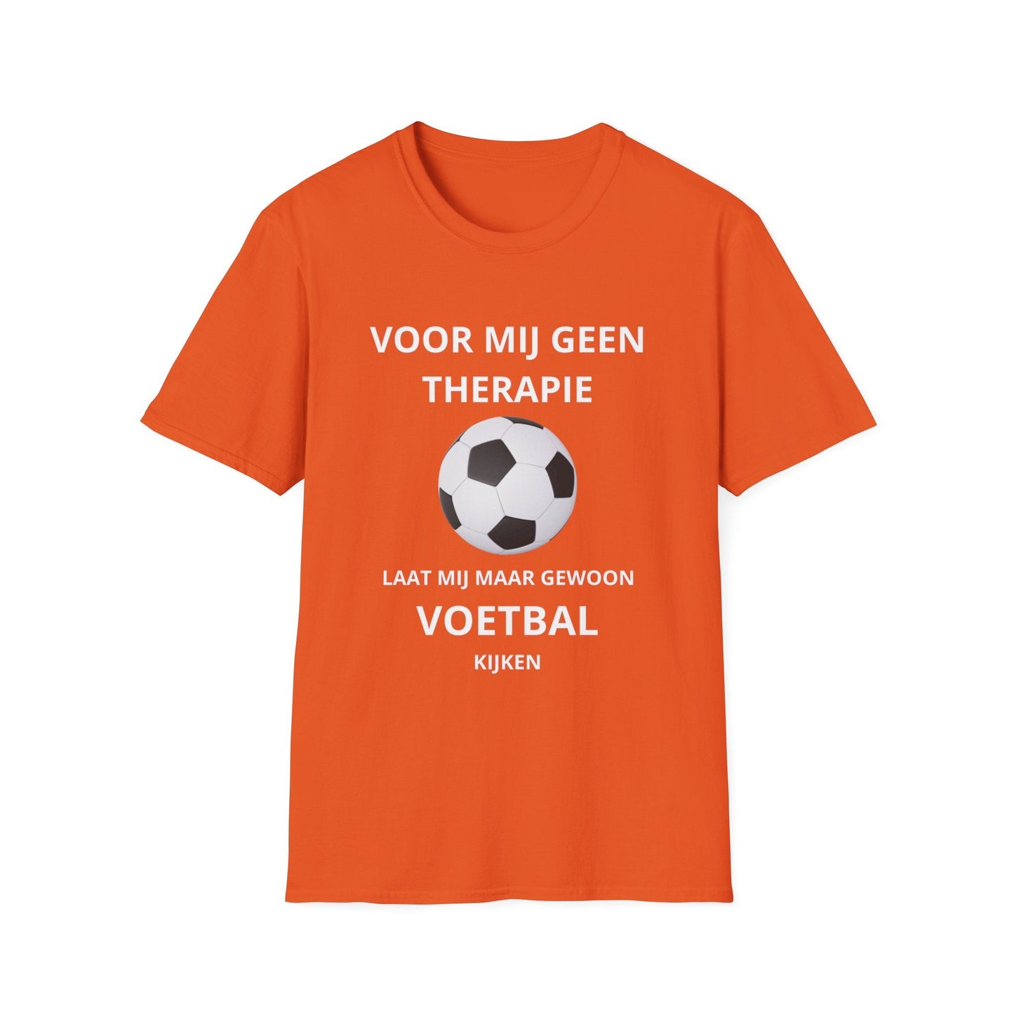 Lucas - Oranje T-shirt "Geen Therapie, Gewoon Voetbal"