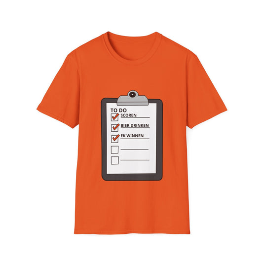 Tom - Oranje To-Do T-shirt