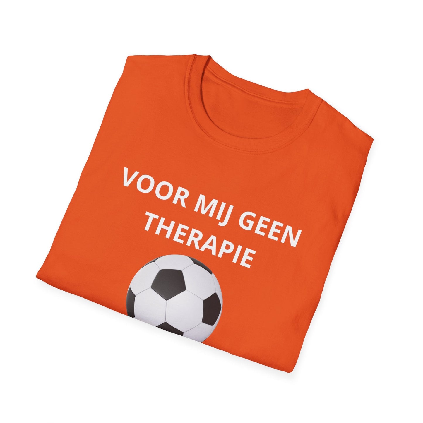 Lucas - Oranje T-shirt "Geen Therapie, Gewoon Voetbal"