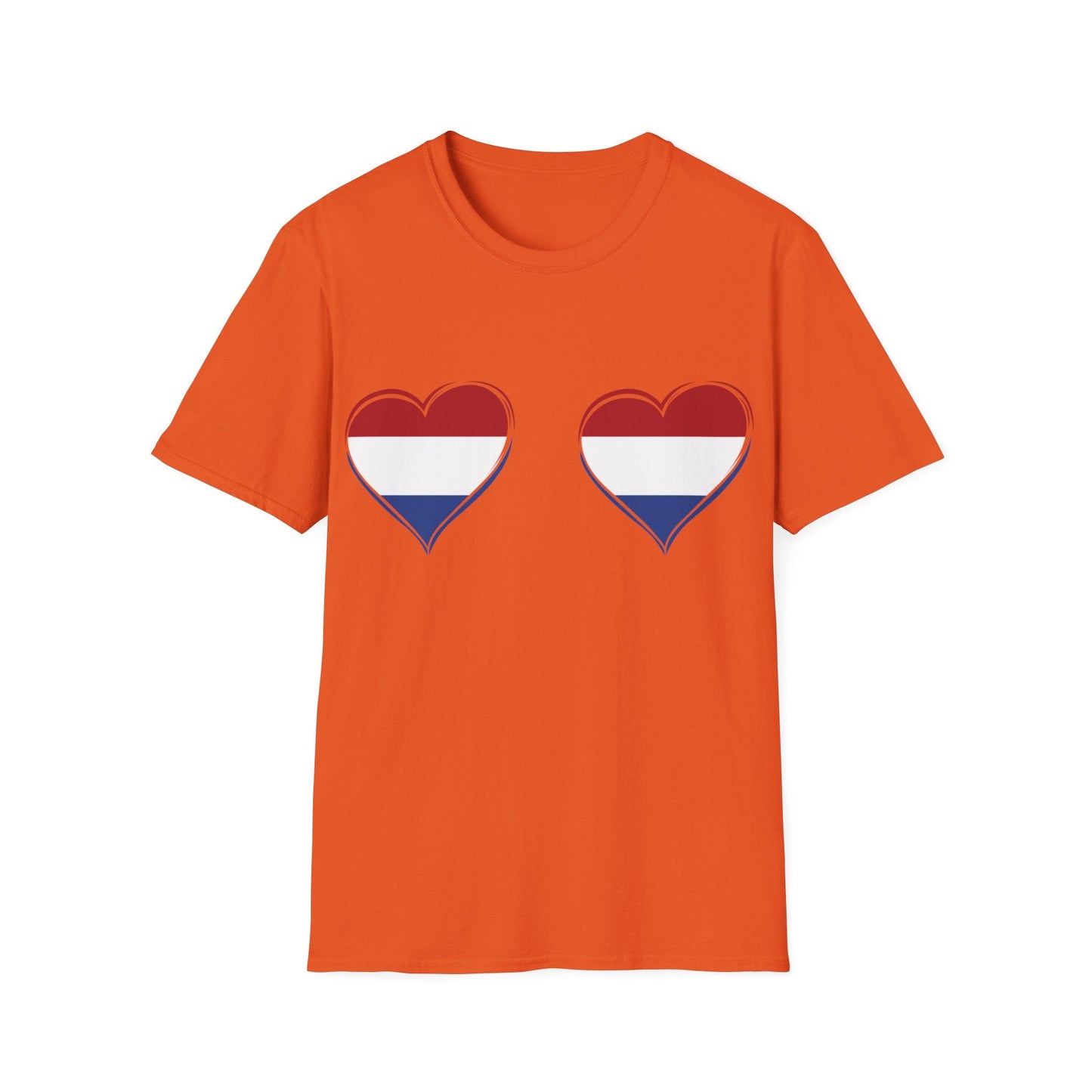 Eva - Oranje Hartjes T-shirt