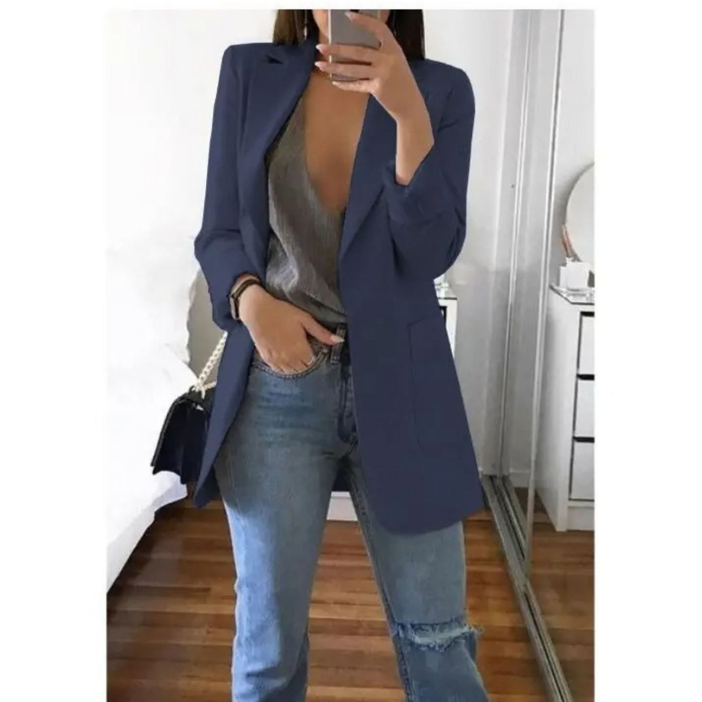 Annemie - Stijlvolle Lange Blazer