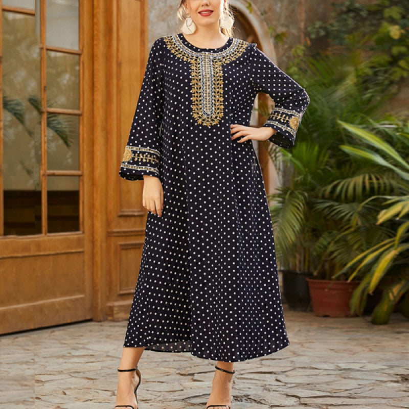 Nora - Stippen Lange Mouw Abaya