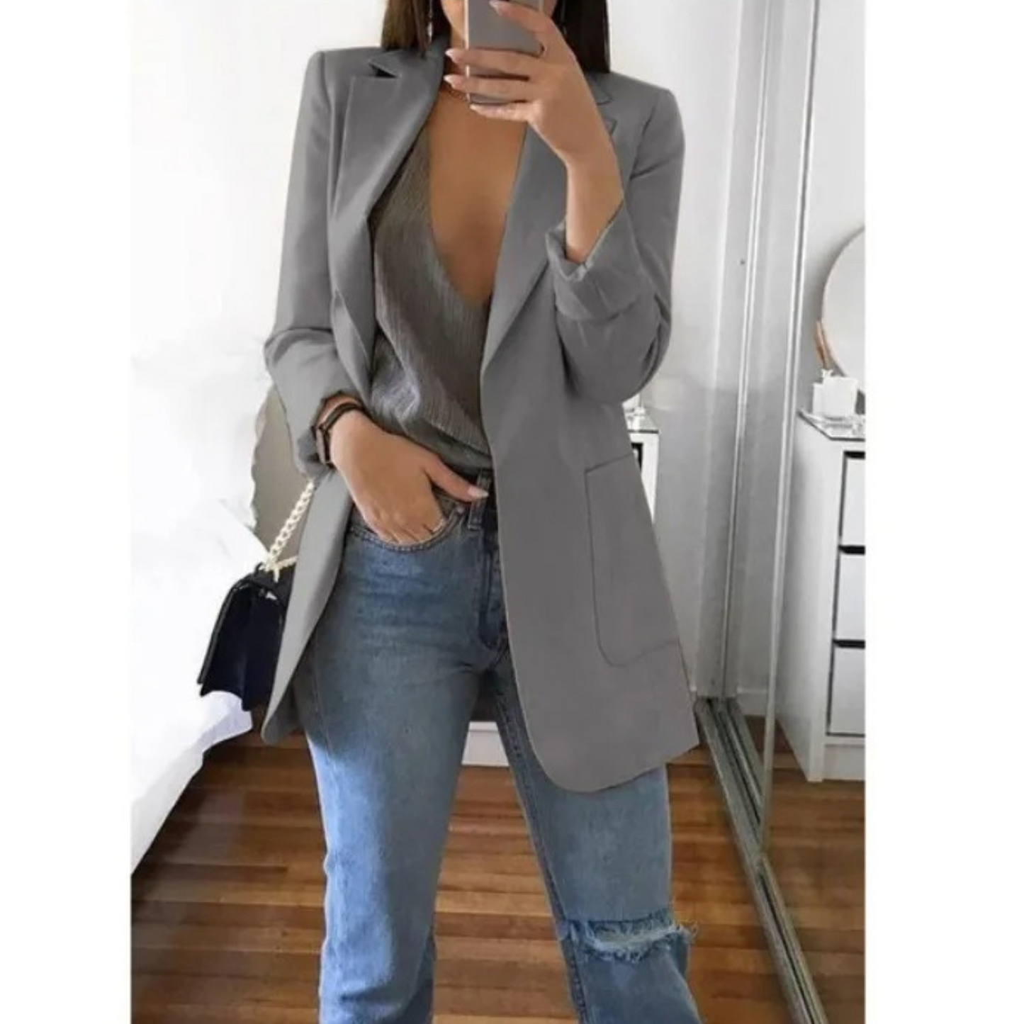 Annemie - Stijlvolle Lange Blazer