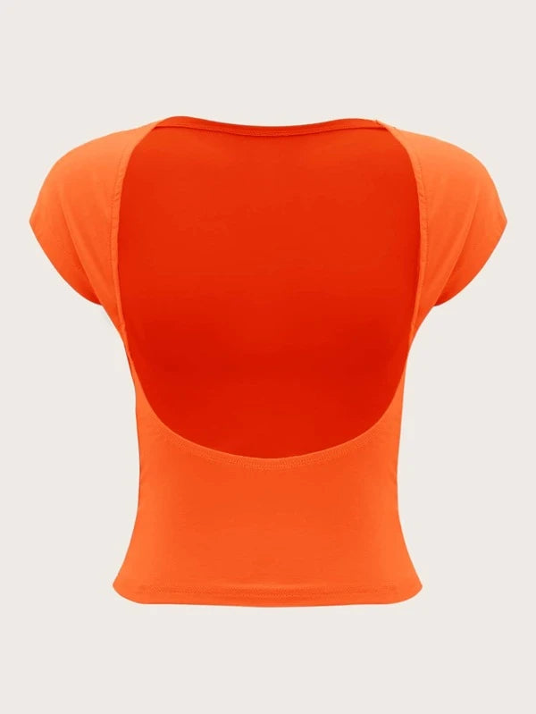 Zoey - Neon Oranje Top