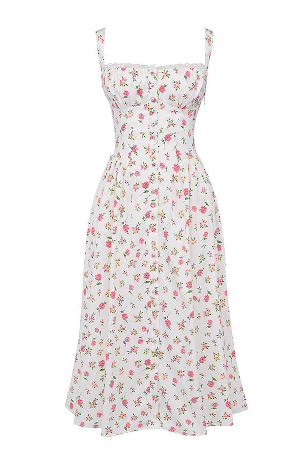 Sophie - Zomerse Bloemen Midi Jurk