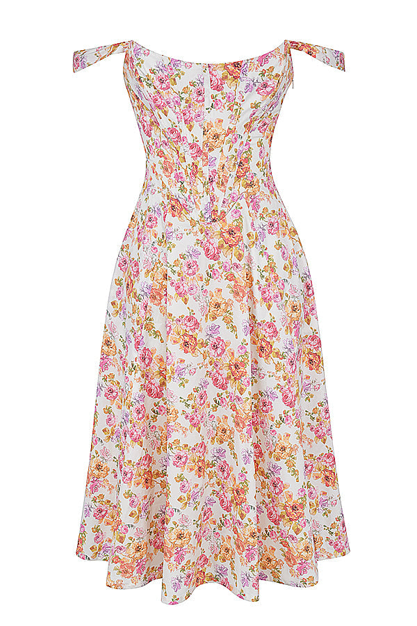 Sophie - Zomerse Bloemen Midi Jurk