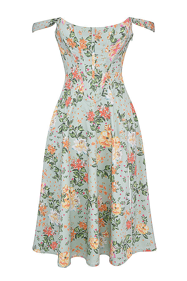 Sophie - Zomerse Bloemen Midi Jurk