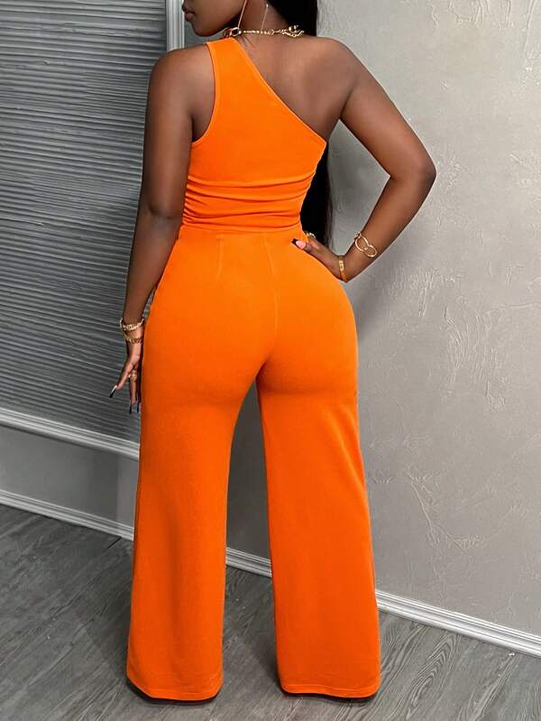 Lara - Oranje Elegante Jumpsuit