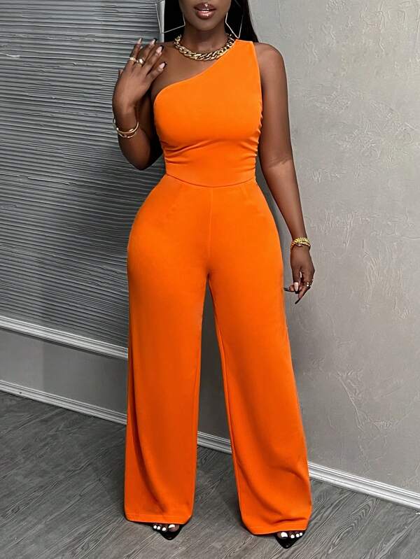 Lara - Oranje Elegante Jumpsuit