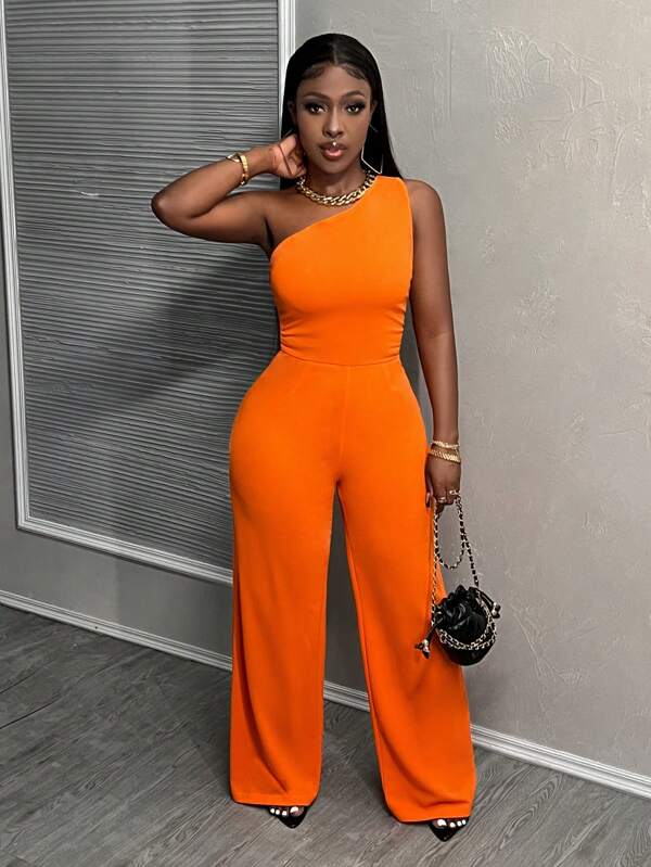 Lara - Oranje Elegante Jumpsuit