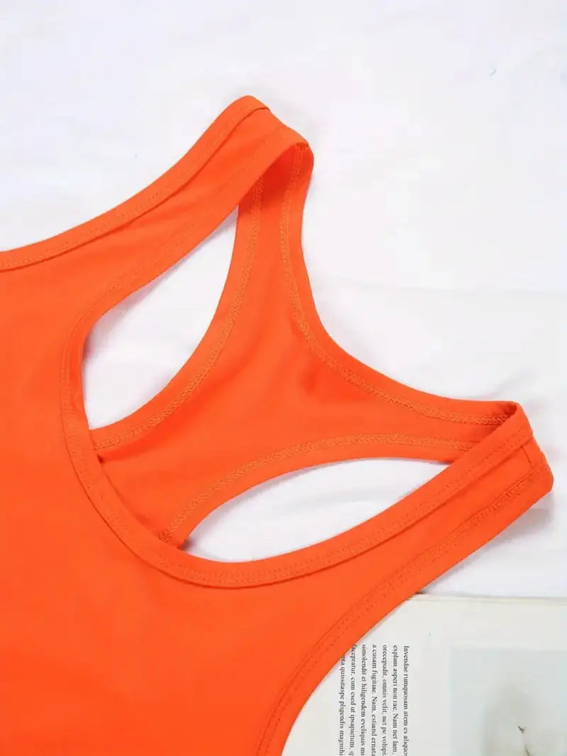 Lara - Oranje Sportief Vest Top