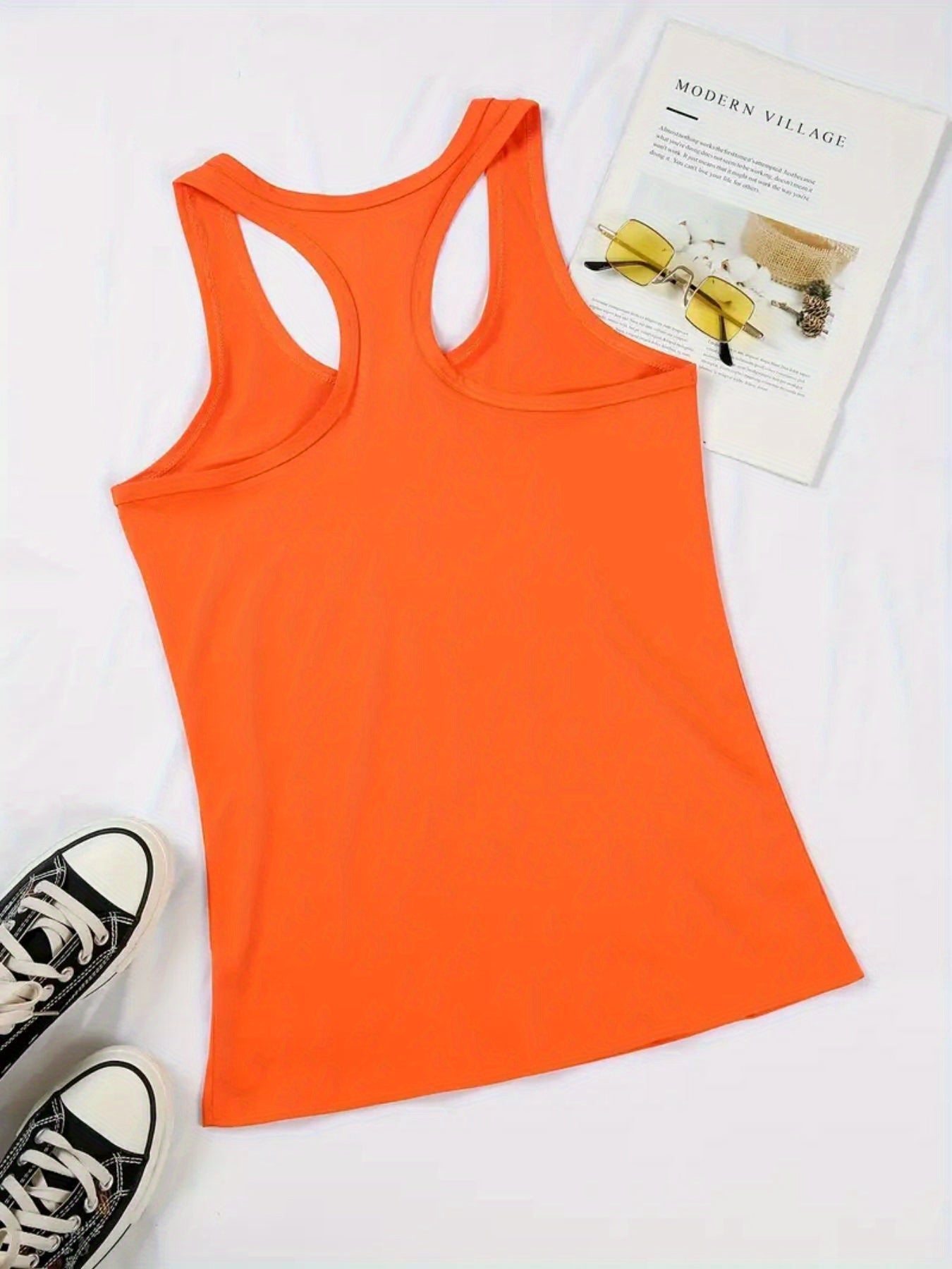 Lara - Oranje Sportief Vest Top