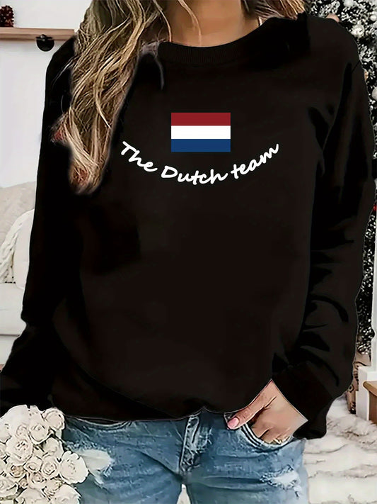 Lara - Casual Letter Print Sweatshirt