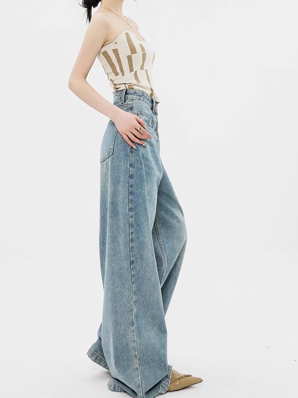 Emily - Hoge Taille Wijde Pijpen Jeans