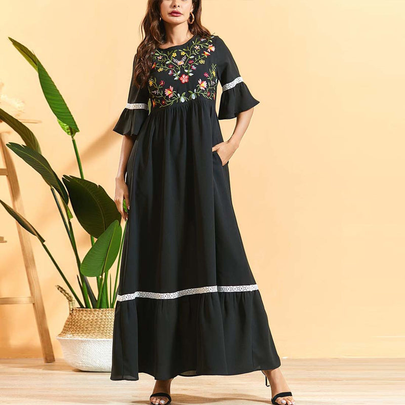 Bibi - Elegante Bloemen Abaya