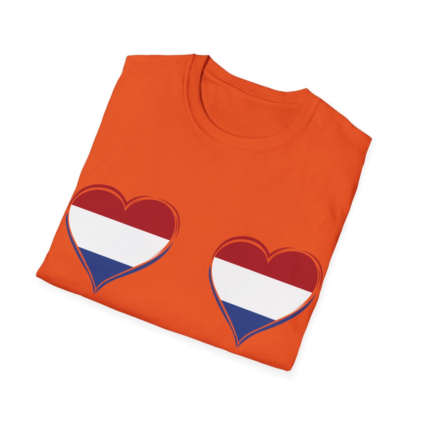 Eva - Oranje Hartjes T-shirt