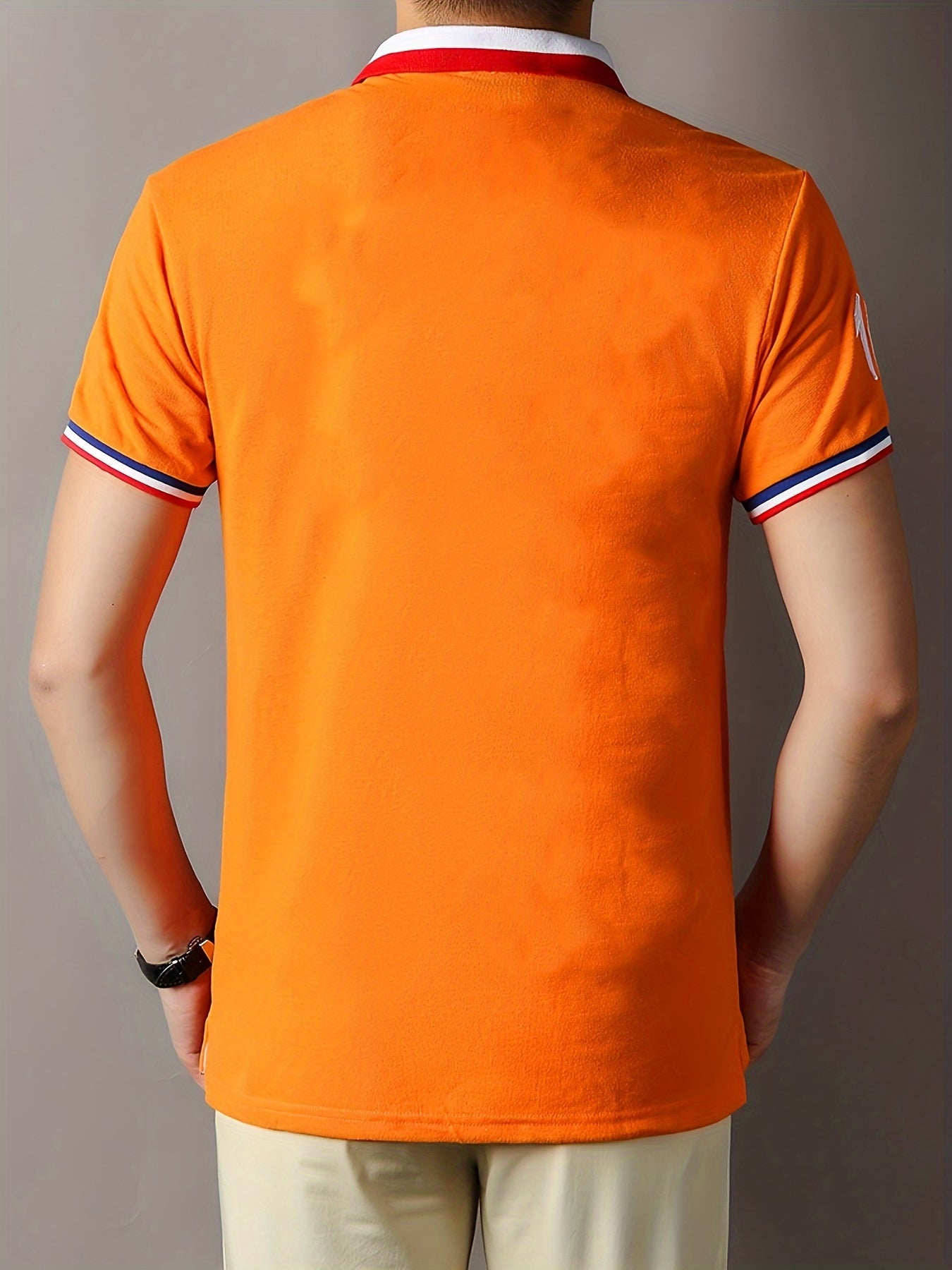 Lucas - Oranje Golfshirt met Nederlandse Print