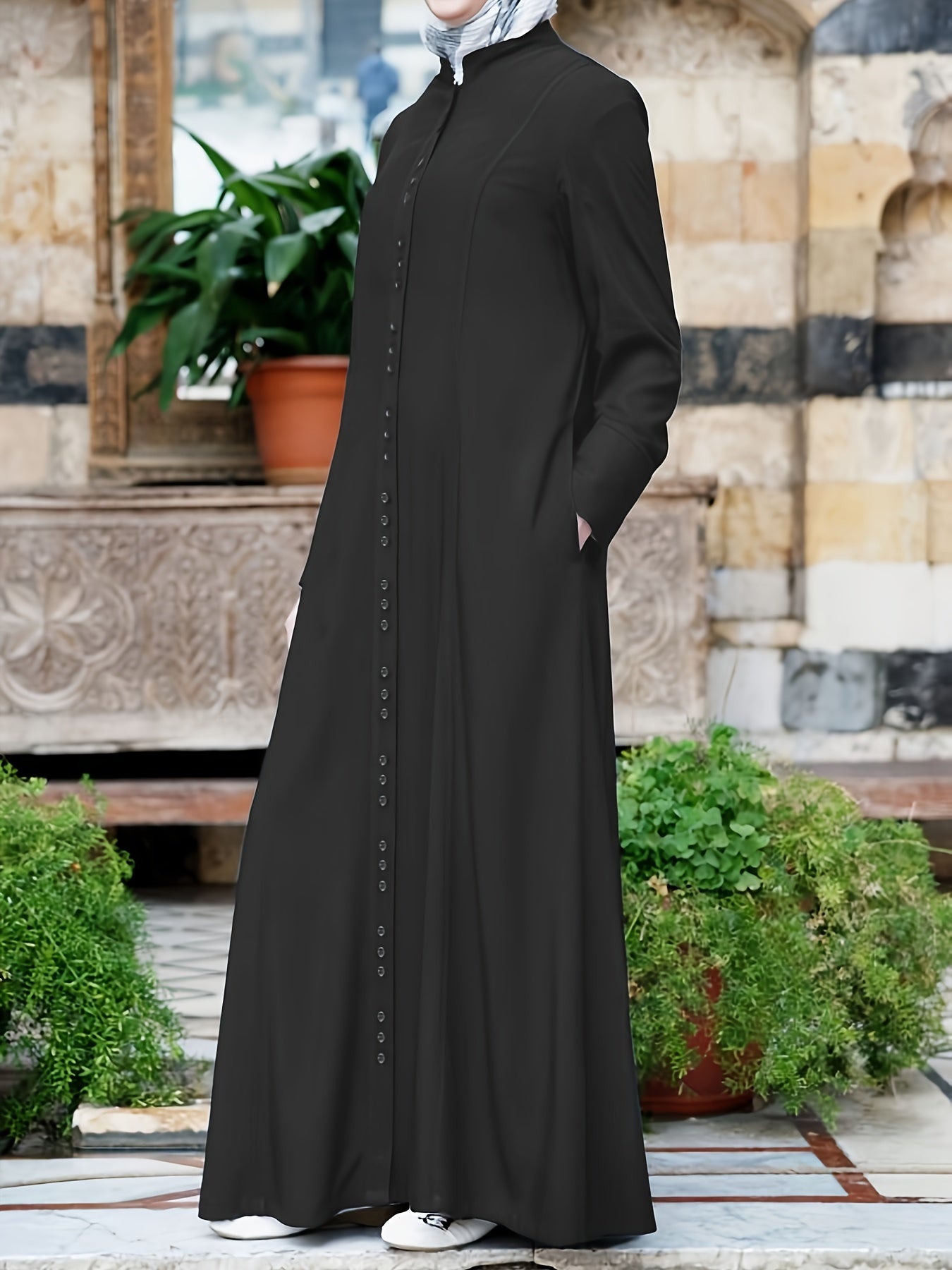 Floortje - Elegante Kaftan Abaya met Verfijnde Details