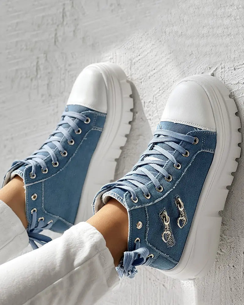 Chloe - Rits Design Eyelet Platform Sneakers