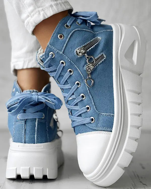 Chloe - Rits Design Eyelet Platform Sneakers