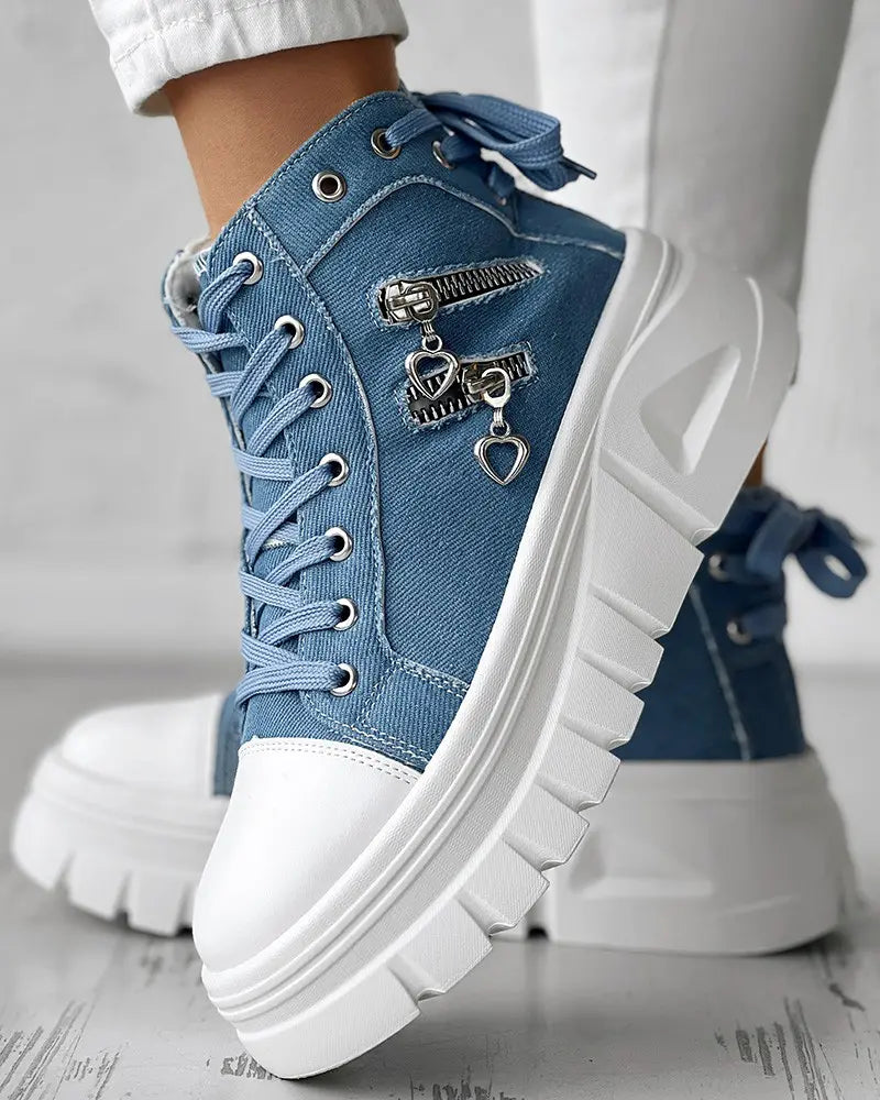 Chloe - Rits Design Eyelet Platform Sneakers