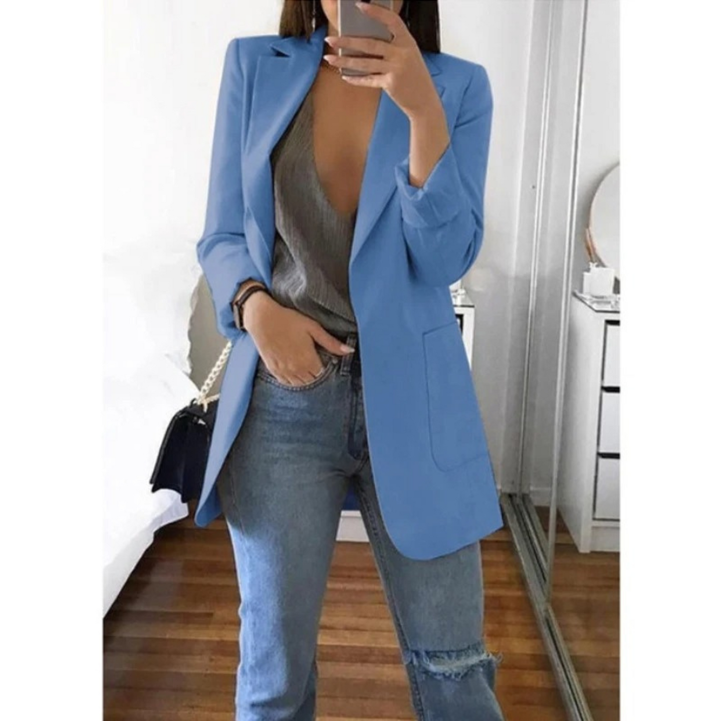 Annemie - Stijlvolle Lange Blazer