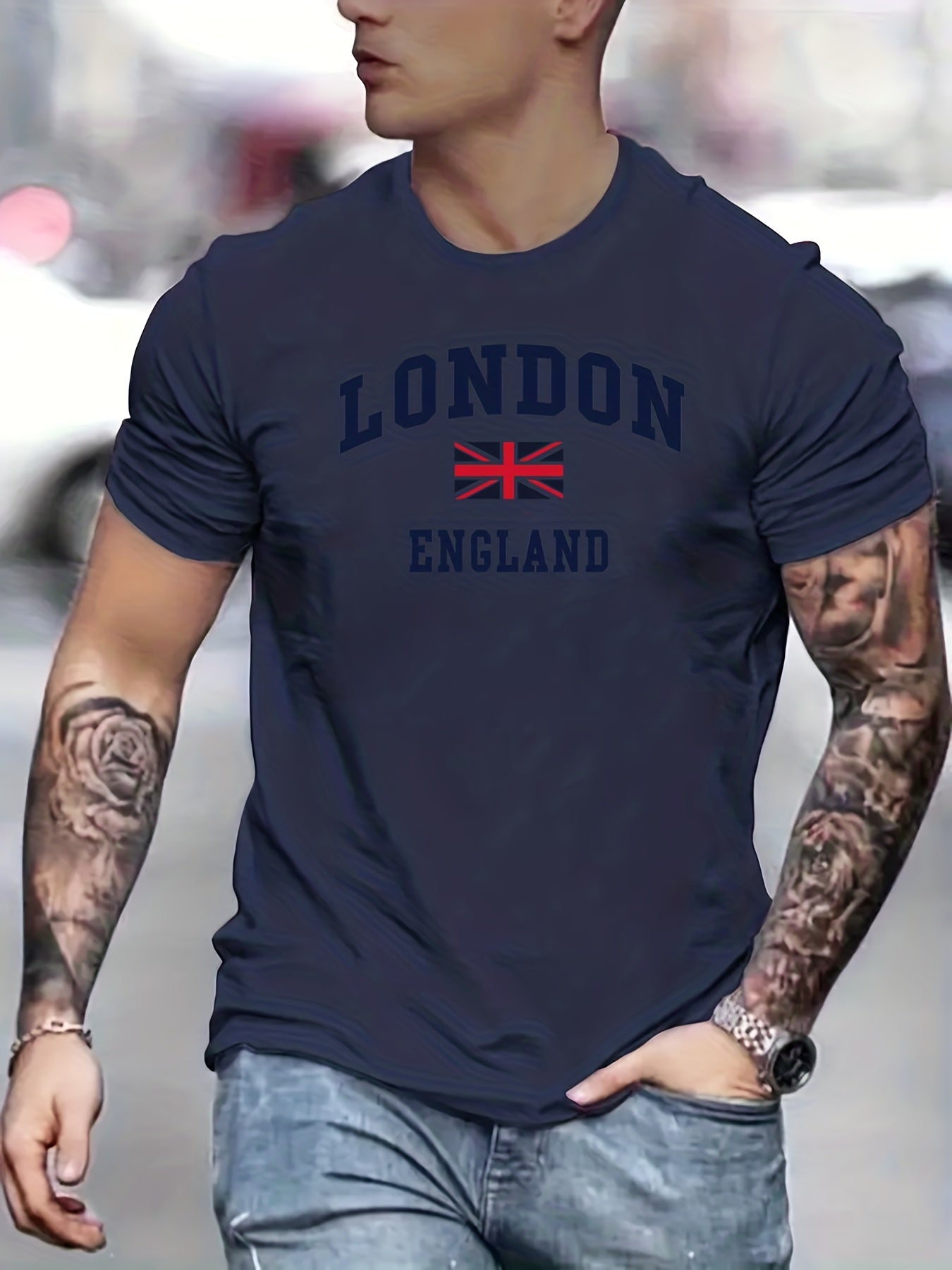 James - Heren T-Shirt met Londen Vlagmotief