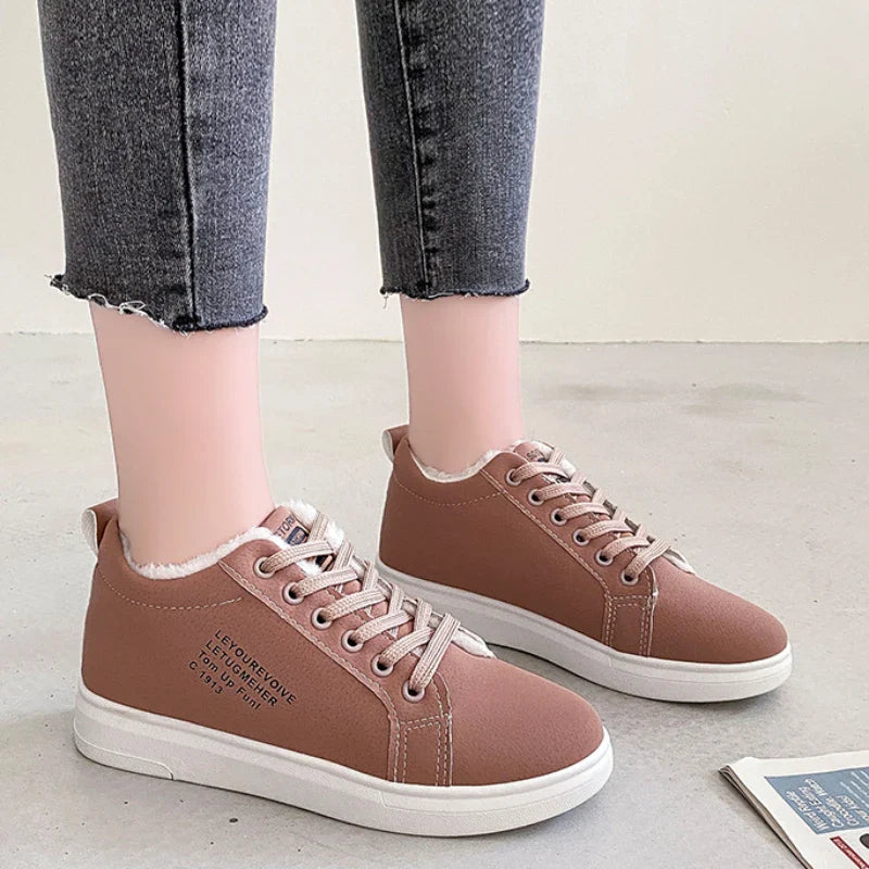 Sophie - Herfstklare Fluwelen Sneakers