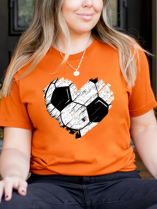 Sophie - Oranje Hart Voetbal T-shirt