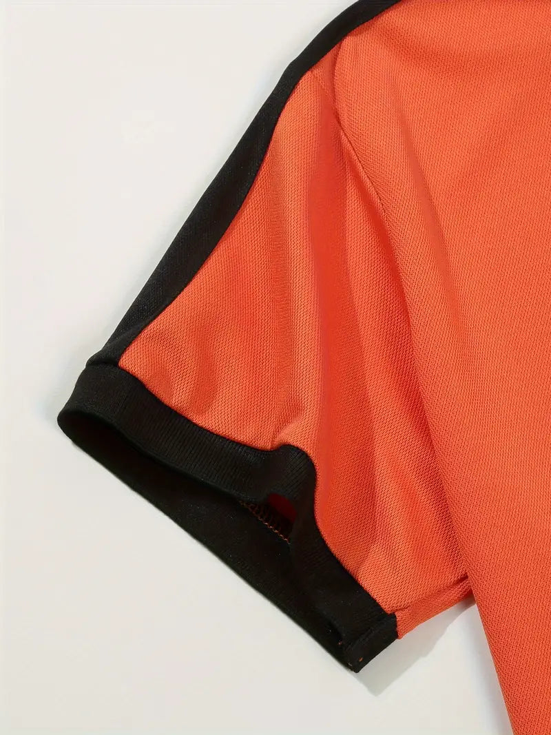 Lucas - Oranje Casual Sportshirt