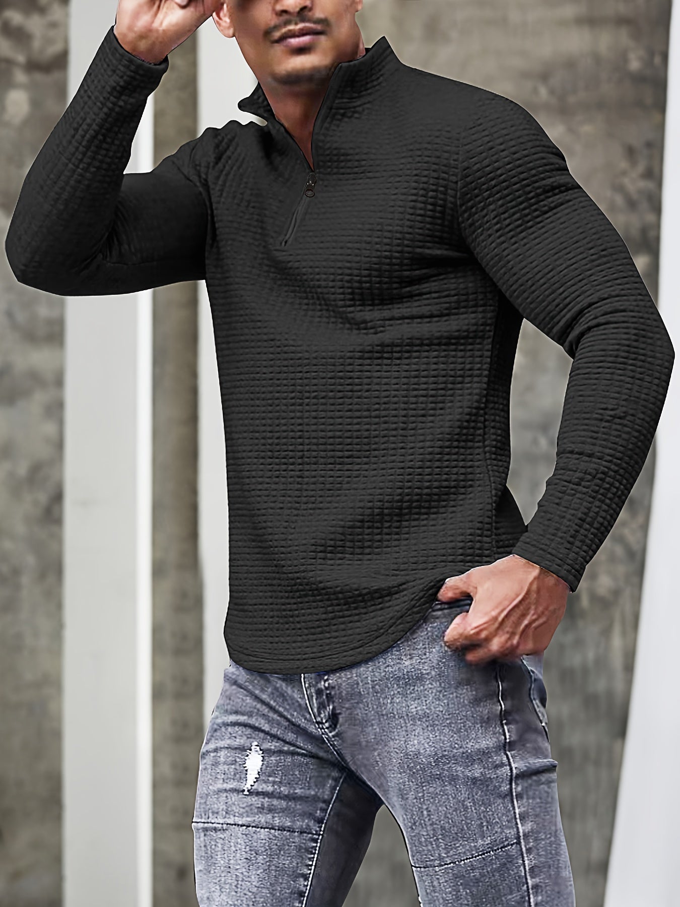 Glenn - Casual Sporttop met Opstaande Kraag