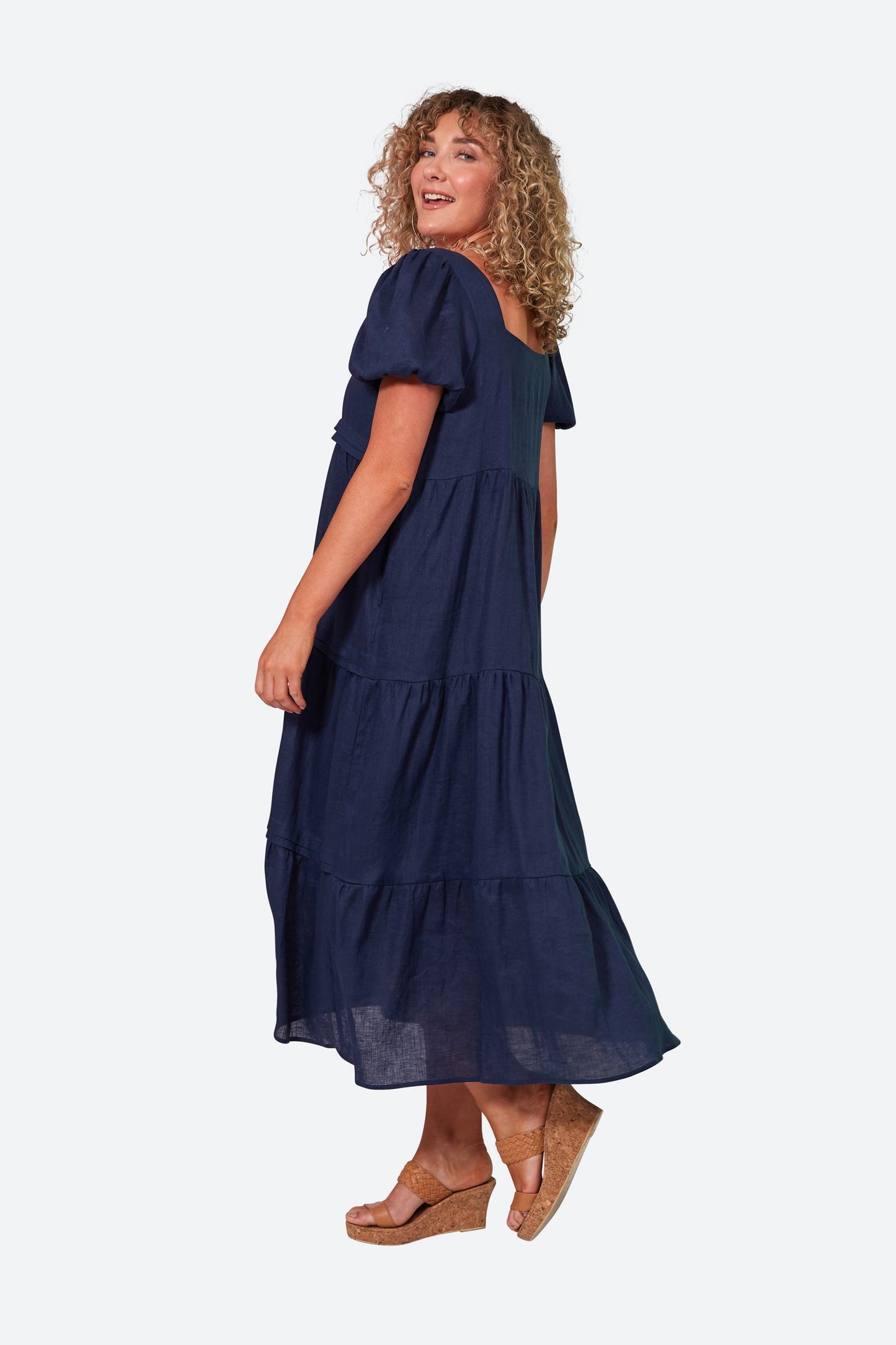 Olivia - Elegante Pintuck Maxi Jurk