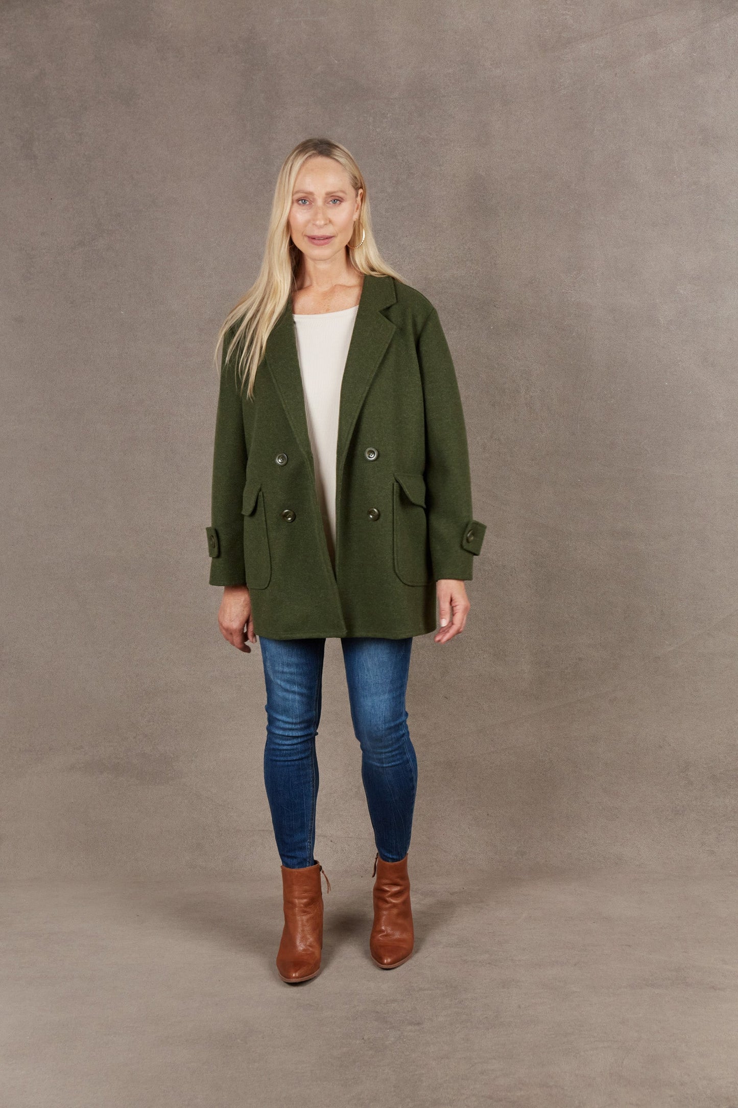 Ella - Stijlvolle Olijfgroene Blazer