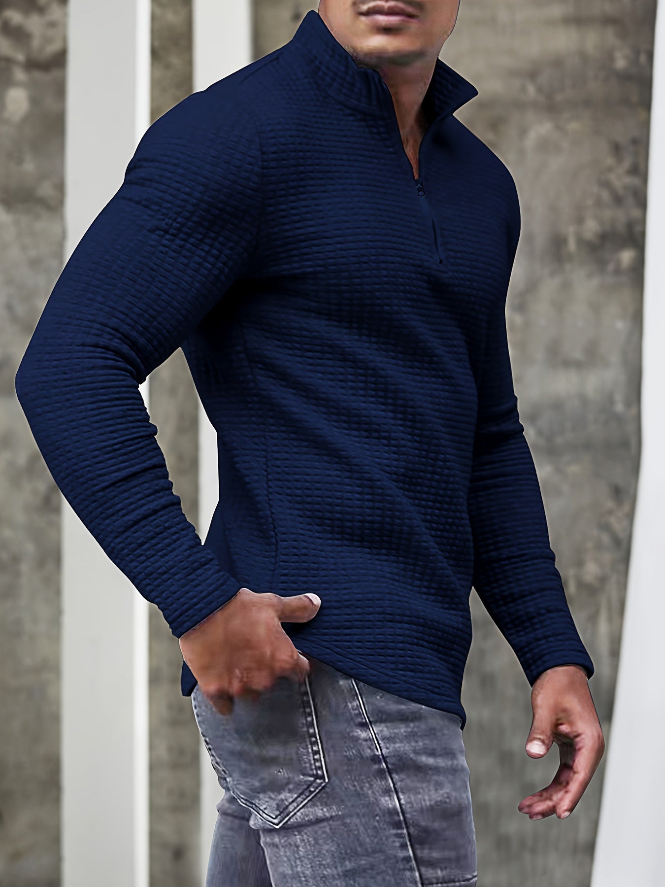 Glenn - Casual Sporttop met Opstaande Kraag