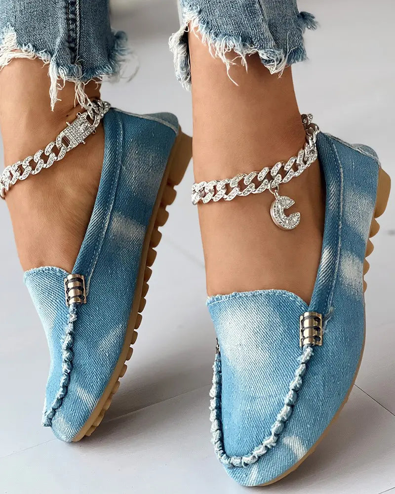 Evangeline - Stijlvolle Denim Loafers