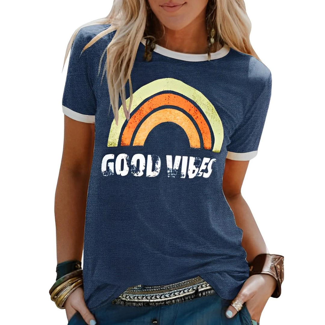 Sophia - Good Vibes Regenboog T-shirt