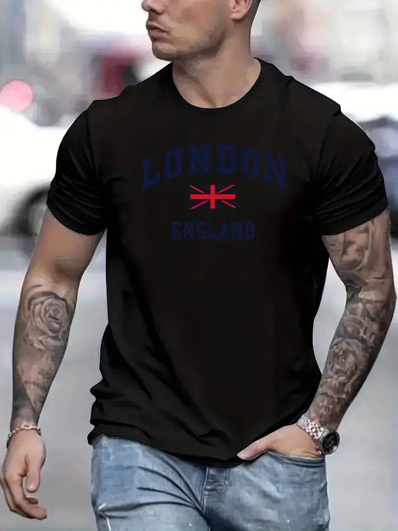 James - Heren T-Shirt met Londen Vlagmotief